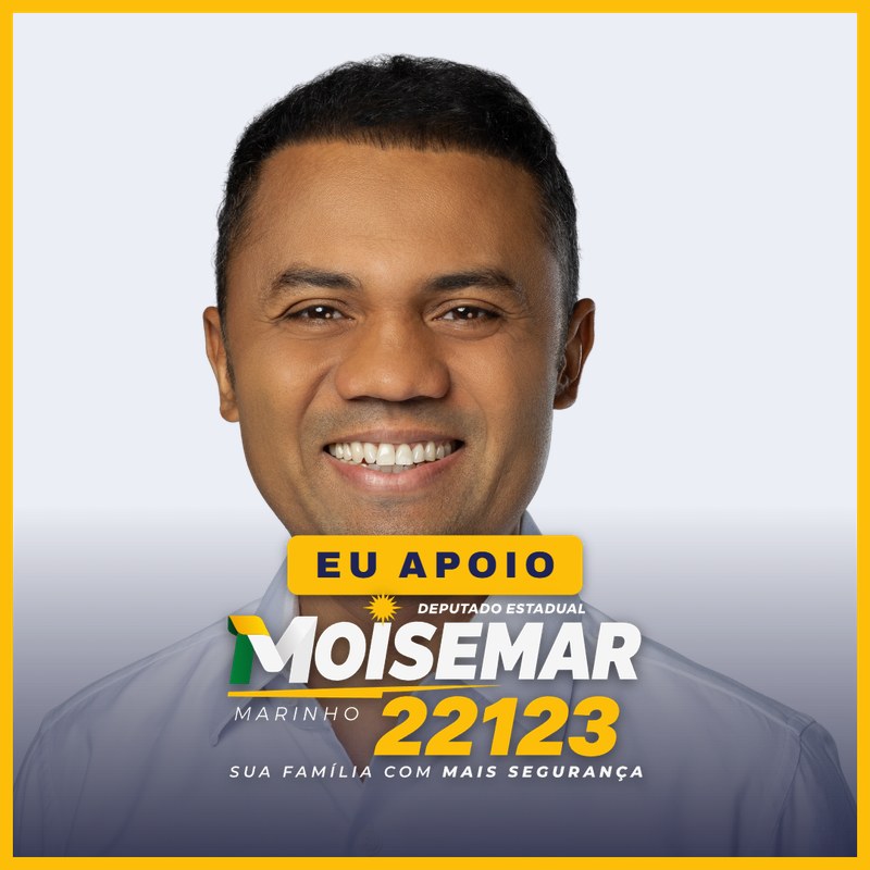 Exemplo da moldura Eu apoio Moisemar Marinho aplicada numa foto